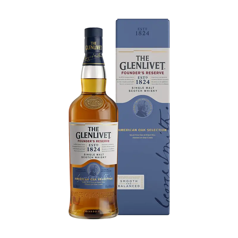 A rich and mature single malt whisky aged for 18 years, with hints of Glenlivet American Oak influence