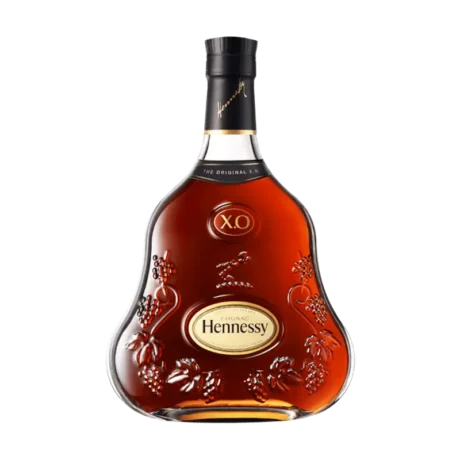 A bottle of Harrison's XO Cognac, featuring the renowned Hennessy XO brand.