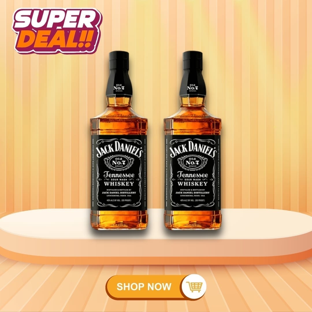 JACK DANIEL’S Old No. 7 Tennessee Whiskey – 2 Bottle Bundle