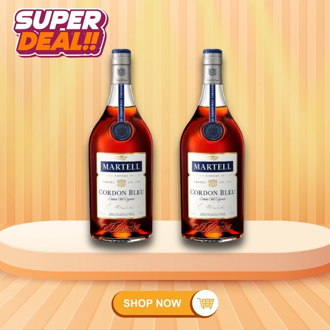 MARTELL Cordon Bleu Extra Old (XO) Cognac – 2 Bottle Bundle